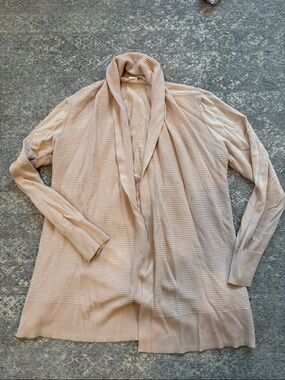 GAP Light Pink Ribbed Knit Cardigan